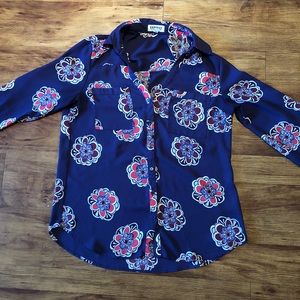 Express Portfino Floral Button Down